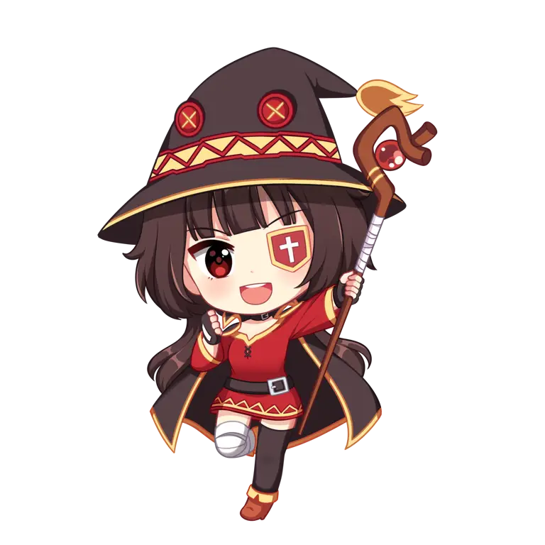 Gambar chibi dari karakter-karakter Konosuba