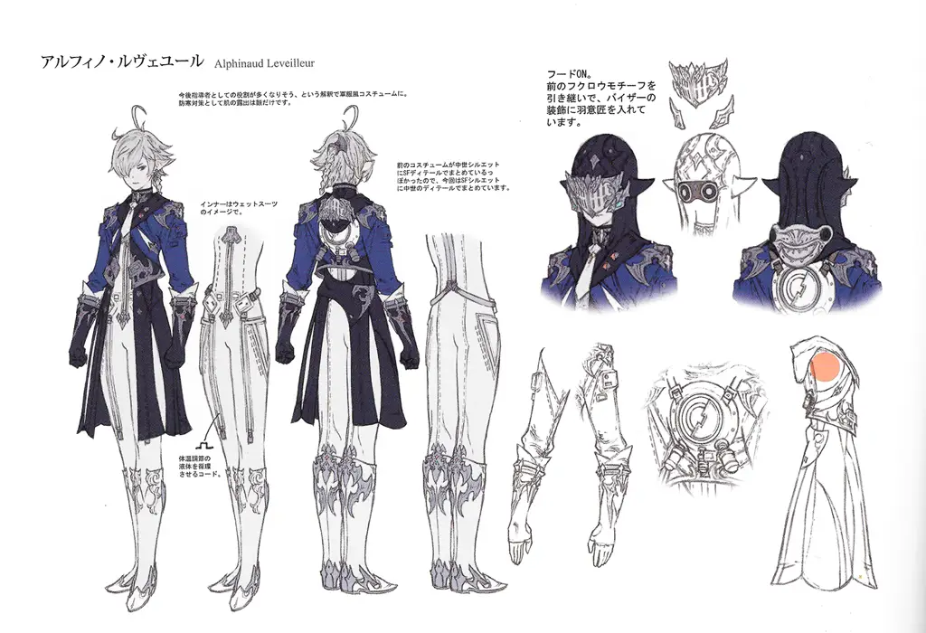 Gambar desain karakter Final Fantasy yang misterius