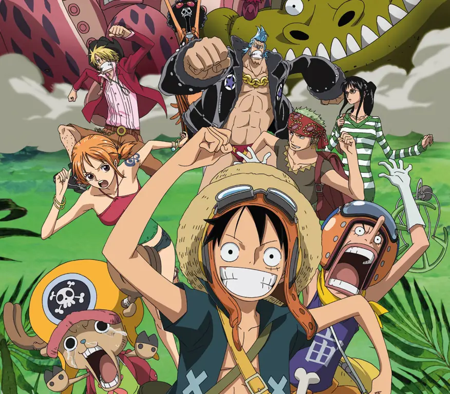 Karakter One Piece menonton film di bioskop