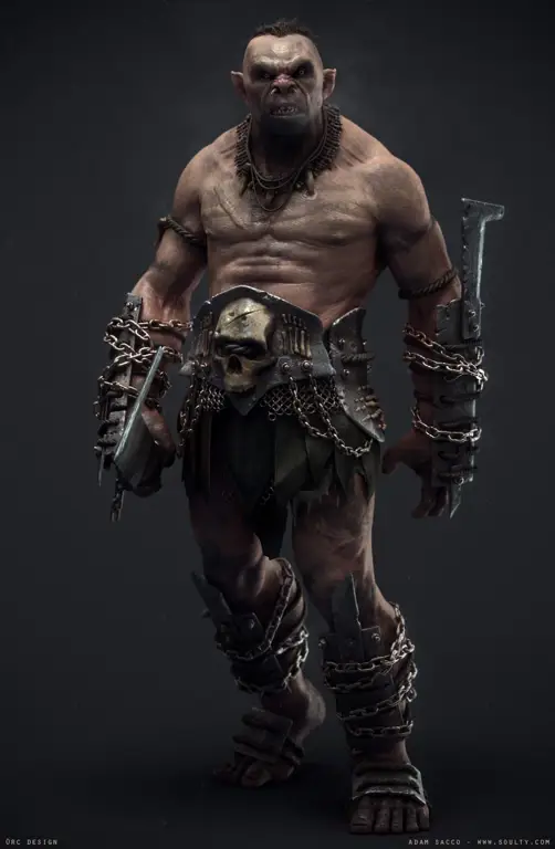 Gambar karakter Orc fantasi