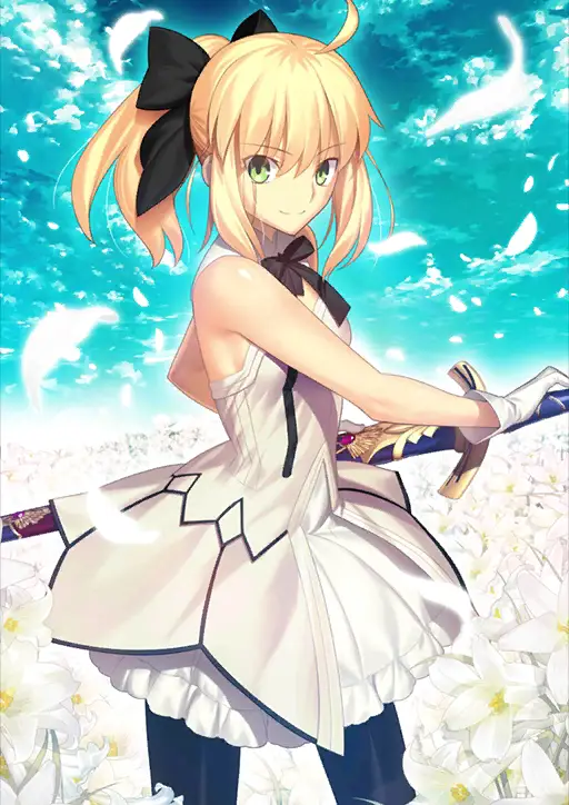 Ilustrasi Saber dari Fate/Stay Night