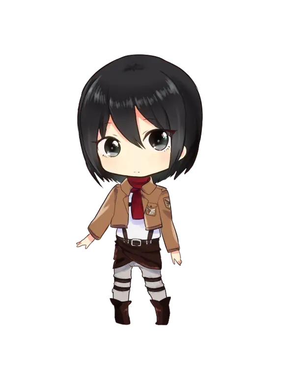 Ilustrasi chibi karakter Shingeki no Kyojin Chuugakkou