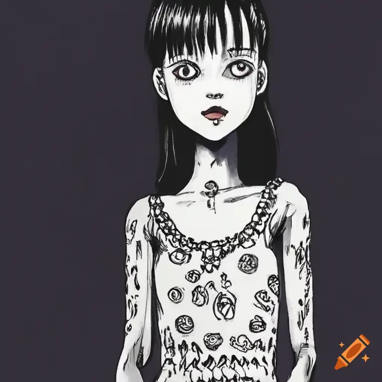 Gambar karakter Tomie yang terkenal dari karya Junji Ito