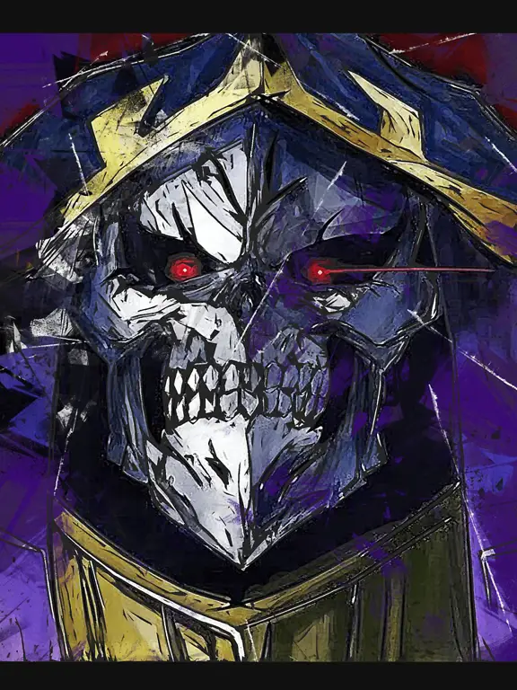 Gambar Ainz Ooal Gown dari anime Overlord