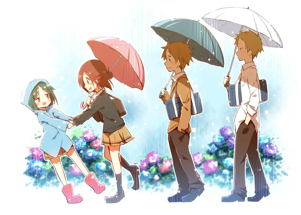 Gambar karakter utama anime Isshuukan Friends