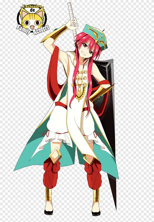 Gambar karakter-karakter utama dalam anime Magi