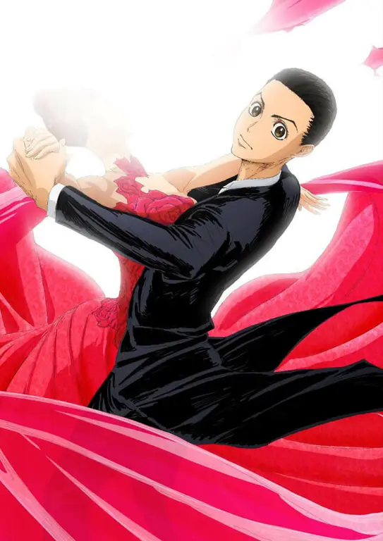 Gambar karakter anime sedang berdansa ballroom