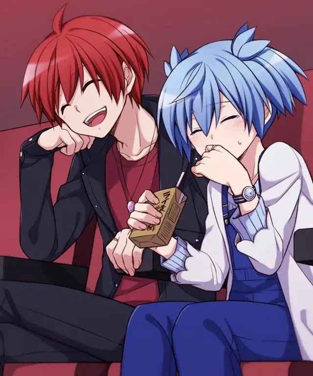 Gambar Nagisa Shiota dan Karma Akabane