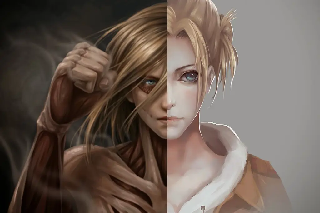 Gambar karakter utama Attack on Titan