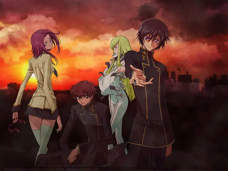 Gambar para karakter utama Code Geass: Lelouch of the Rebellion