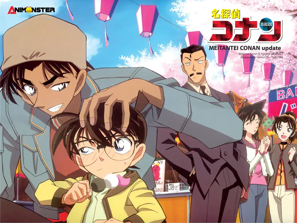 Gambar karakter-karakter utama dalam Detective Conan