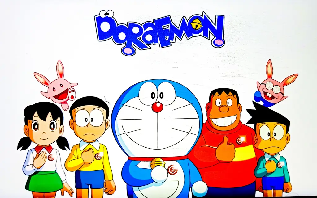 Gambar karakter Doraemon dan teman-teman