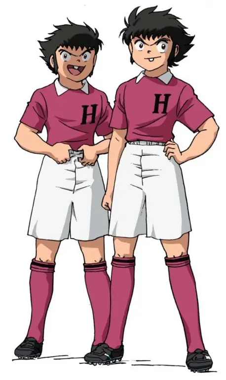 Ilustrasi karakter-karakter dalam anime Captain Tsubasa