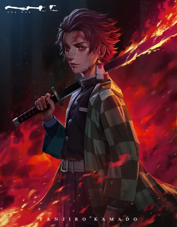 Gambar Tanjiro Kamado dari Demon Slayer