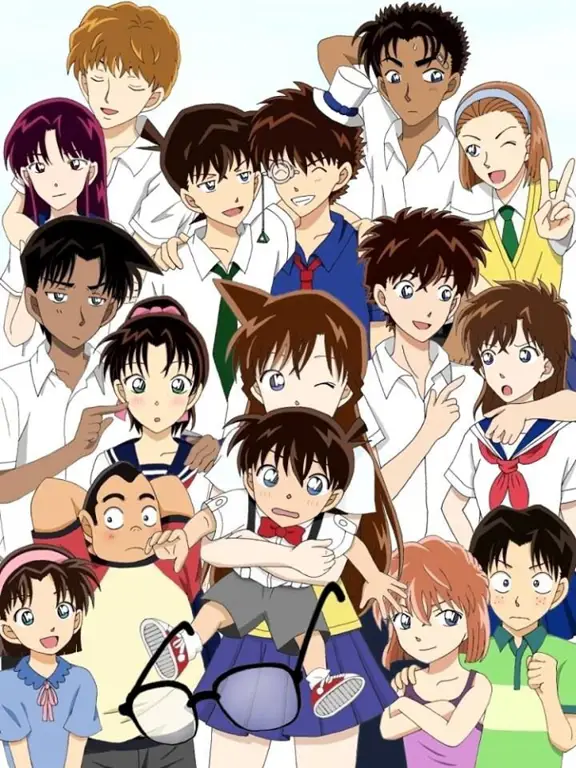 Gambar karakter-karakter utama dalam anime Detective Conan