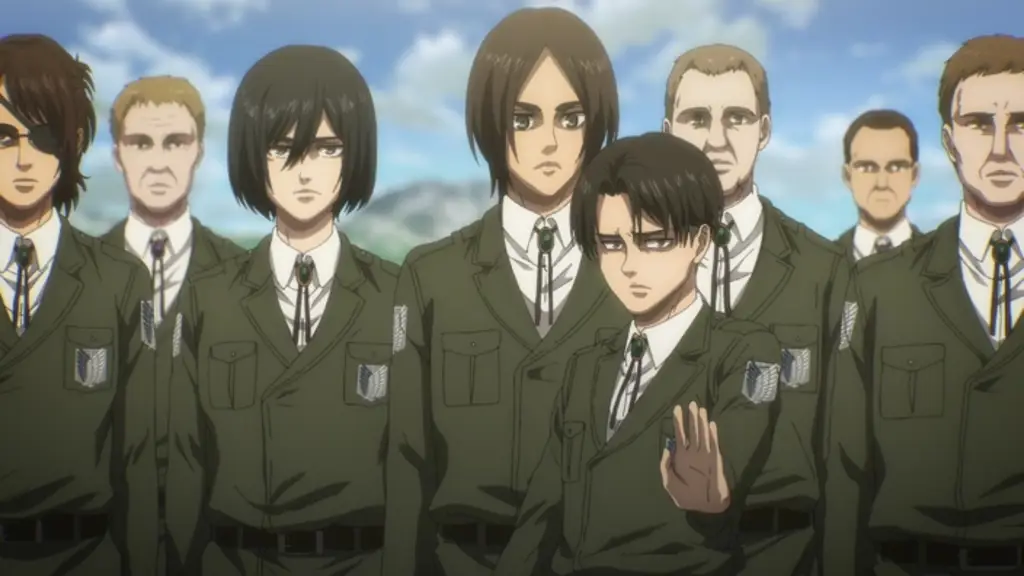 Gambar karakter utama di musim final Attack on Titan