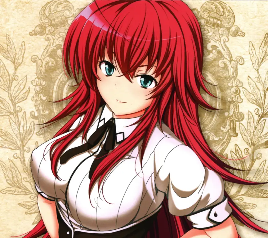 Gambar karakter-karakter utama dalam anime High School DxD