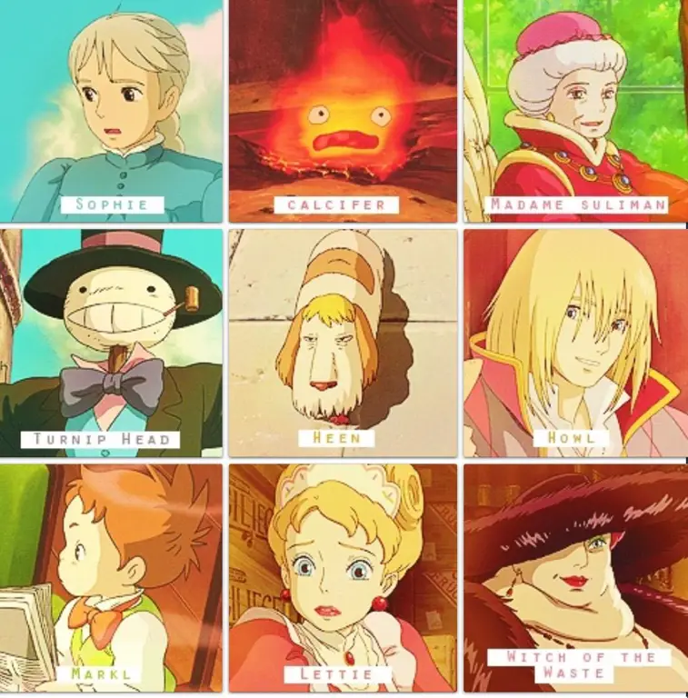 Sophie dan Howl dari film Howl's Moving Castle