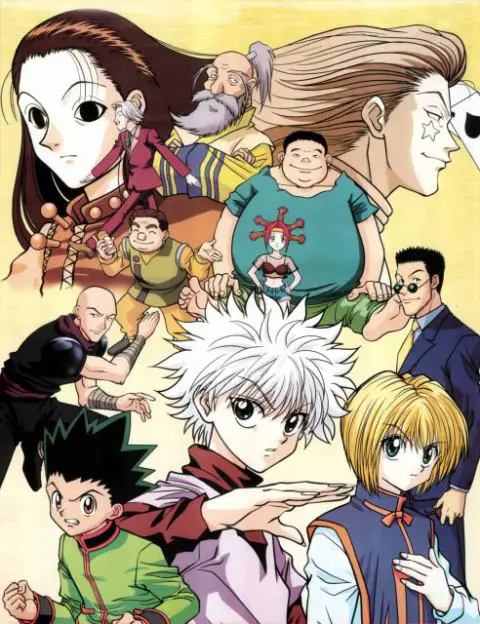 Gambar yang menampilkan karakter-karakter utama Hunter x Hunter