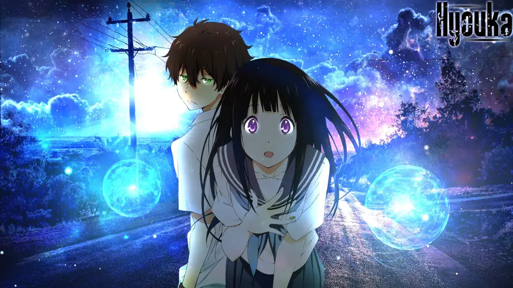 Houtarou Oreki dan Eru Chitanda, karakter utama di anime Hyouka