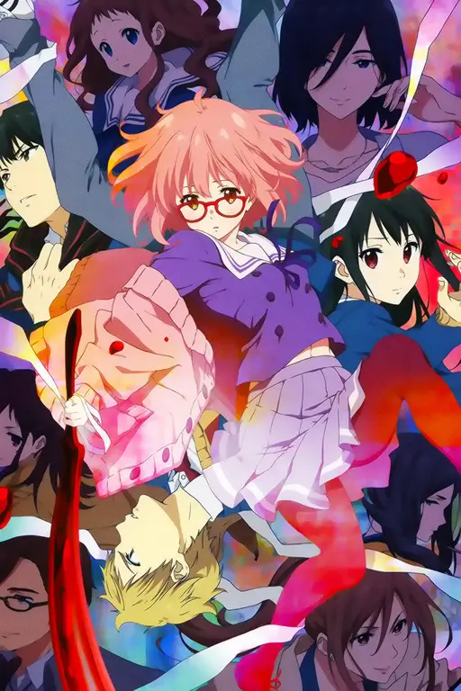 Gambar karakter-karakter utama dalam anime Kyoukai no Kanata