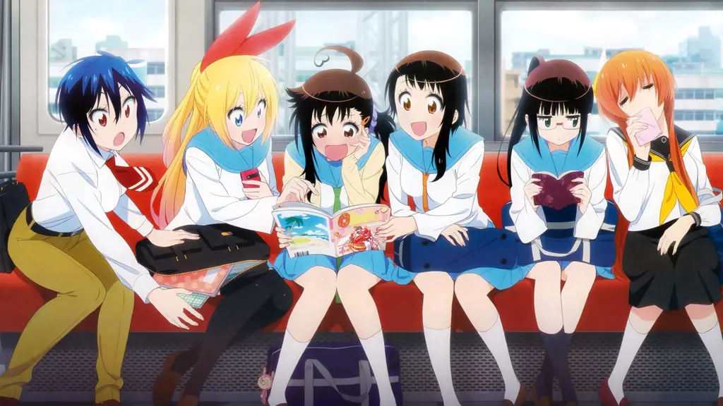 Gambar para karakter utama Nisekoi