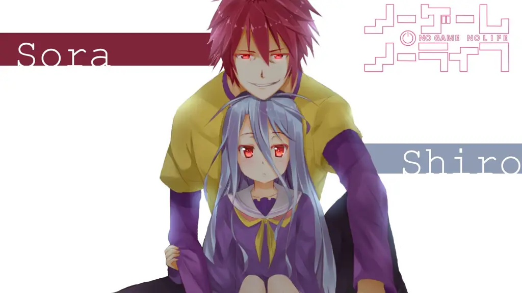 Gambar Sora dan Shiro dari anime No Game No Life