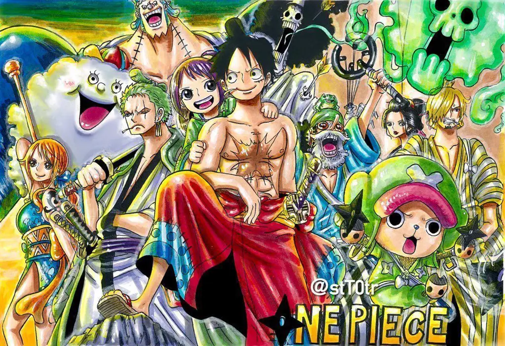 Gambar karakter-karakter utama One Piece