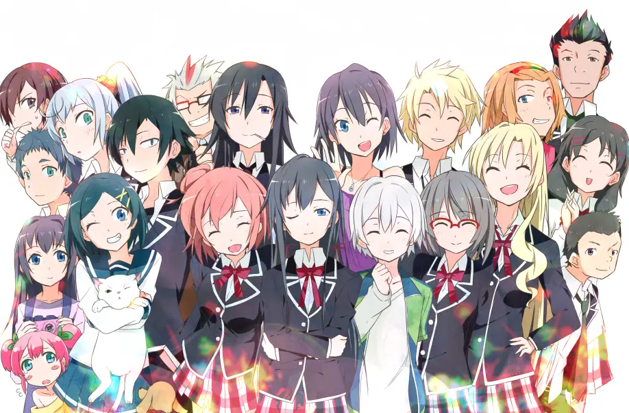 Gambar para karakter utama Oregairu