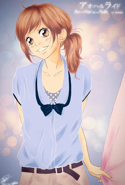 Potret Futaba Yoshioka, karakter utama Ao Haru Ride