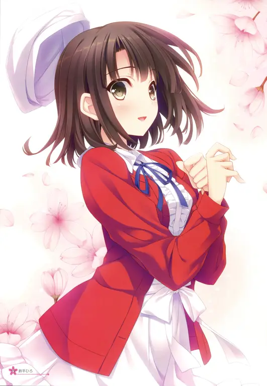 Gambar para karakter utama dalam anime Saenai Heroine no Sodatekata