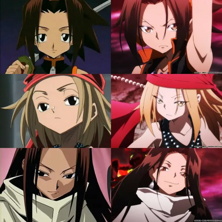 Gambar karakter-karakter utama Shaman King versi 2001