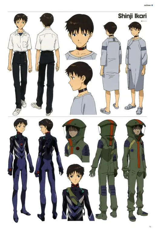 Gambar Shinji Ikari dari Evangelion