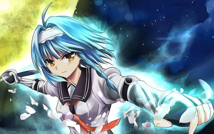Karakter Utama Shinmai Maou no Testament Gambar Basara dan Mio dari Shinmai Maou no Testament