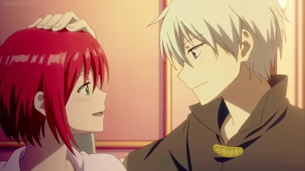 Shirayuki dan Zen dari anime Snow White with the Red Hair