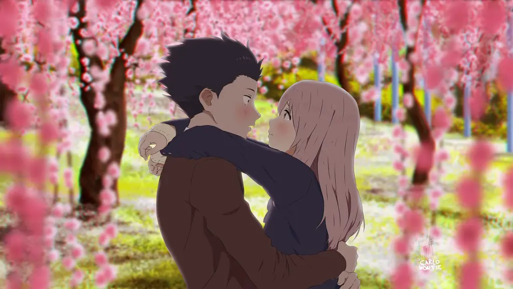 Shoya dan Shoko dalam film A Silent Voice