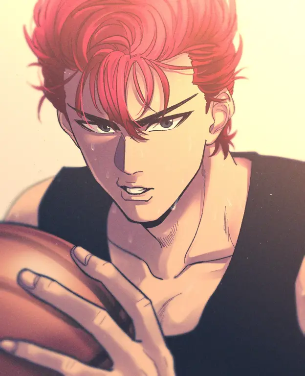 Gambar Hanamichi Sakuragi dari Slam Dunk