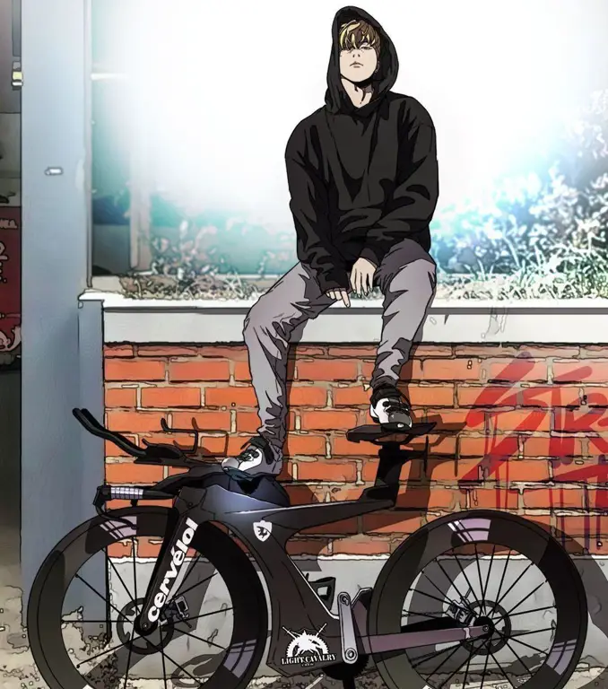 Gambar yang menampilkan karakter-karakter utama dalam manhwa Wind Breaker