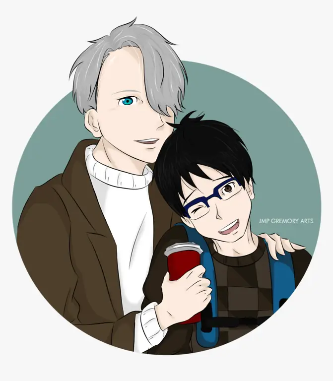 Victor dan Yuri dari anime Yuri!!! on ICE