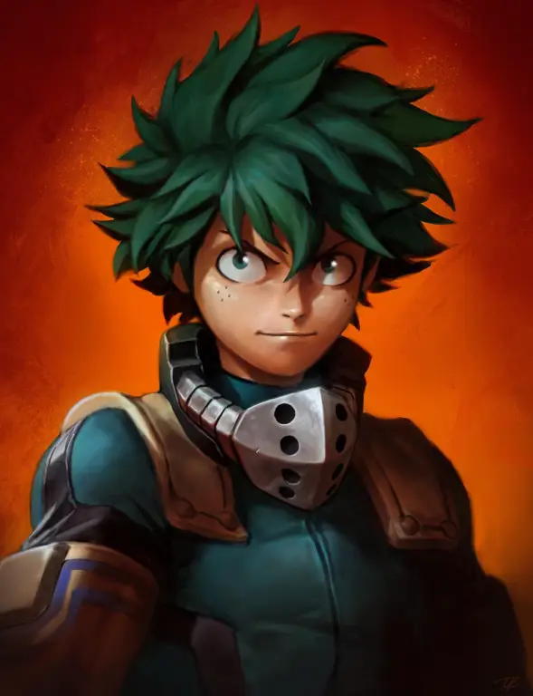 Gambar Deku, karakter utama Boku no Hero Academia