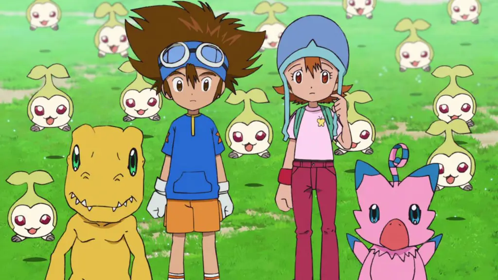 Kari dan Gatomon dalam Digimon Adventure 2020