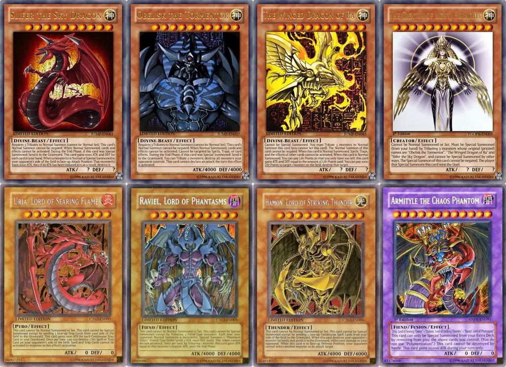 Berbagai macam kartu Yu-Gi-Oh! GX yang digunakan dalam duel