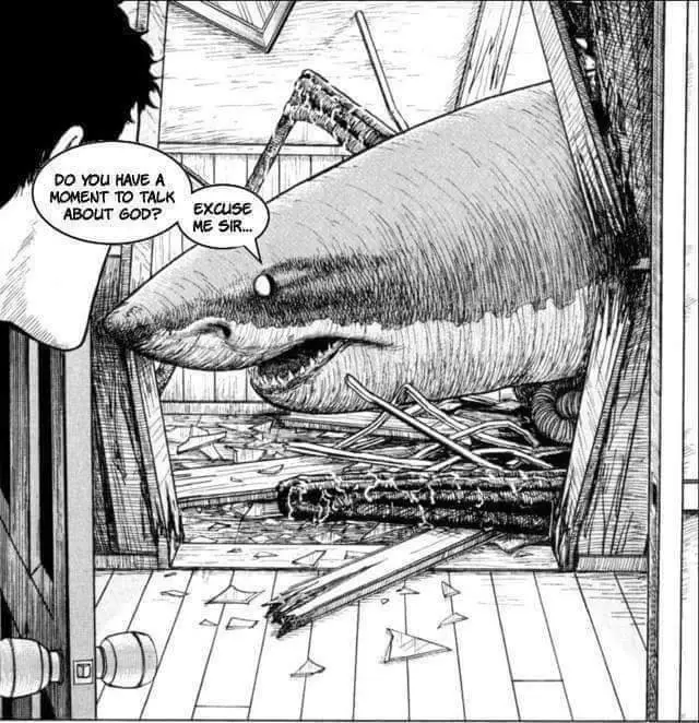 Gambar panel manga Gyo karya Junji Ito