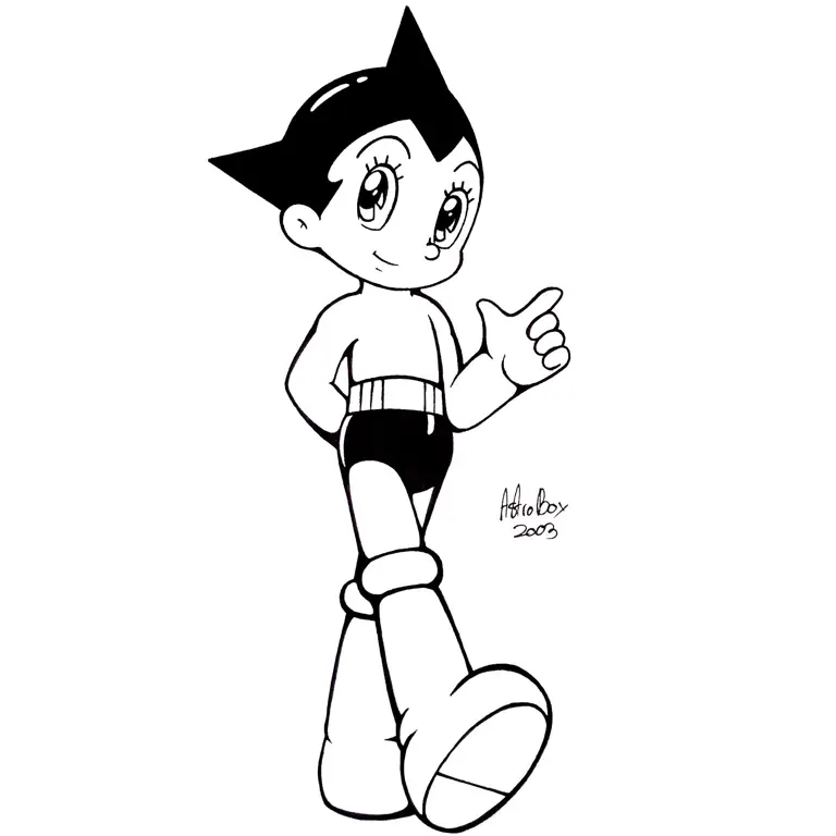 Ilustrasi karya seni anime Astro Boy