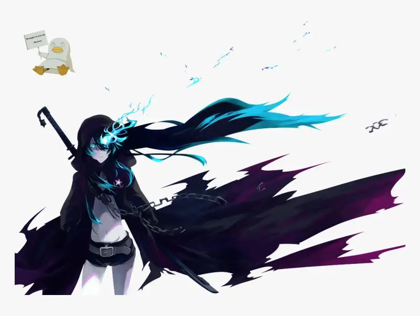 Ilustrasi karya seni anime Black Rock Shooter