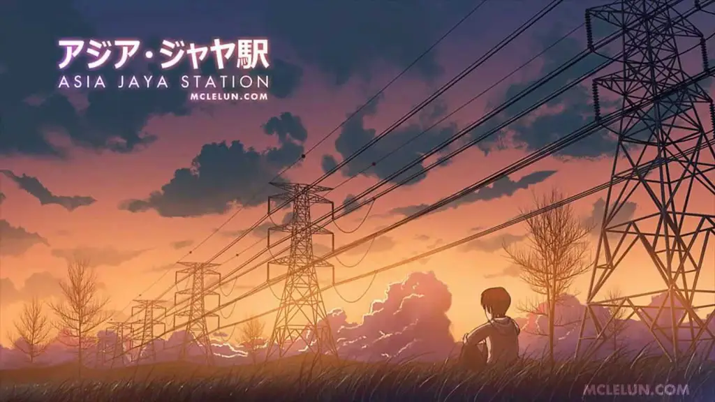 Ilustrasi karya Makoto Shinkai