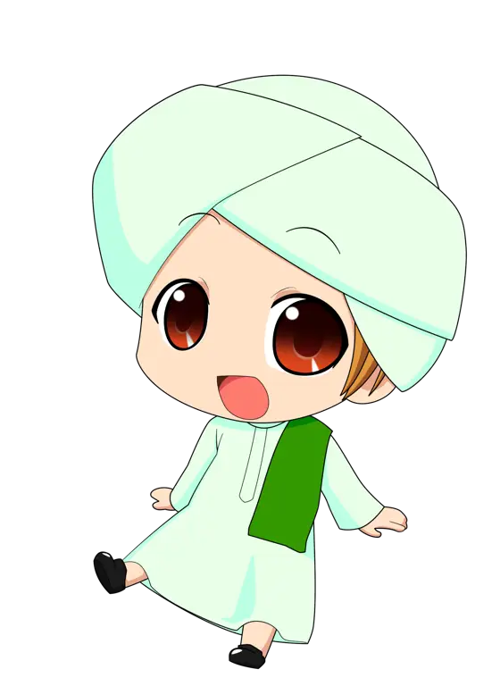 Contoh karya seni digital anime muslimah chibi