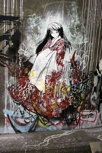 Contoh gambar grafiti anime yang menakjubkan