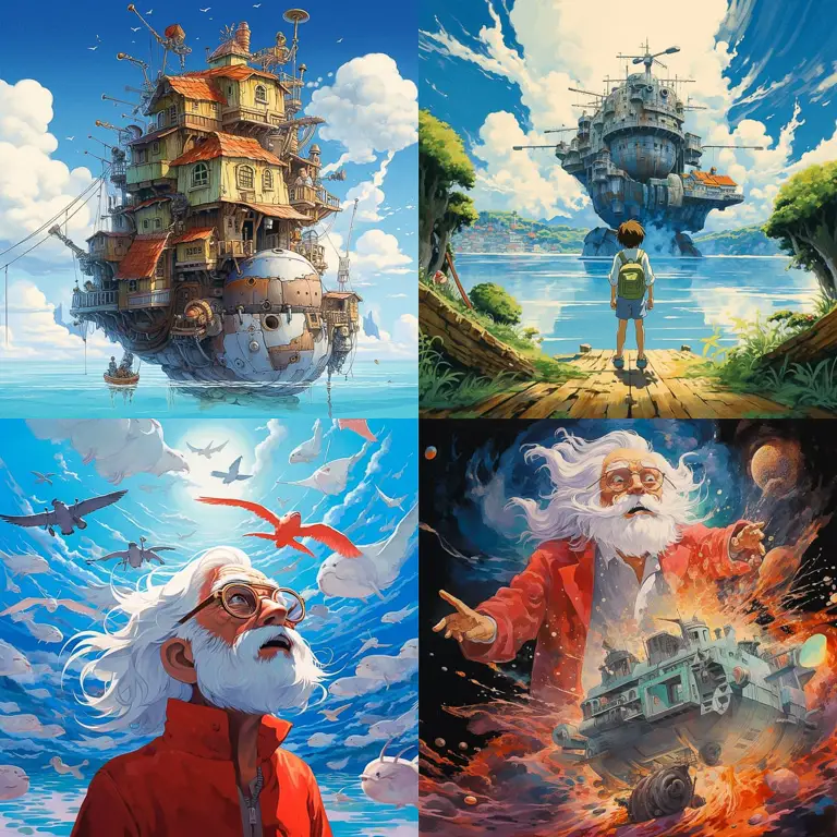 Ilustrasi karya Hayao Miyazaki