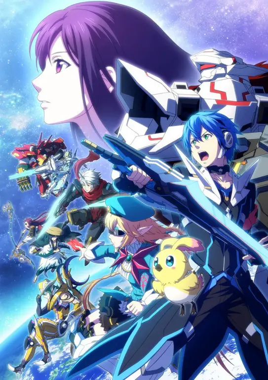 Karya seni kunci anime Phantasy Star Online 1